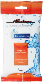 Салфетки влажные для автосалона и интерьера, 10шт