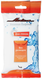 Салфетки влажные для стеклянных поверхностей, 10шт