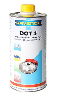 Тормозная жидкость ravenol dot-4 (1 л)