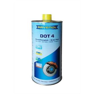 Тормозная жидкость ravenol dot-4 (1 л)