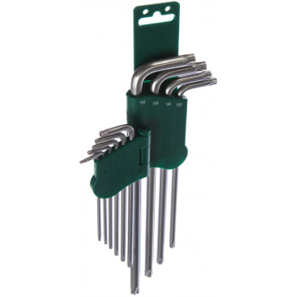 H08S110S Набор ключей торцевых TORX® удлиненных с центрированным штифтом Т9-50, 10 предметов