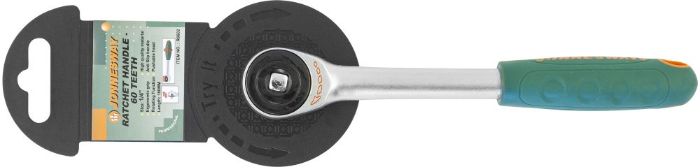 R6602 Рукоятка трещоточная ротационная со сквозным приводом 1/4