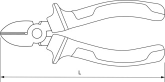 CP00150 Бокорезы с двухкомпонентными рукоятками, 160 мм