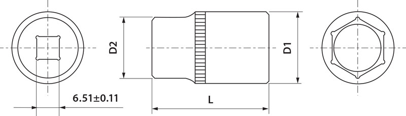 FS01411 Головка торцевая 1/4