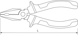 LP00150 Пассатижи с двухкомпонентными рукоятками, 160 мм