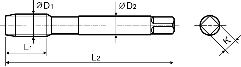 MT14125S2 Набор метчиков T-COMBO двухпроходных ручных универсальных М14х1.25, HSS-G, 2 шт.