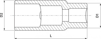 S3S3121 Головка торцевая свечная 1/2