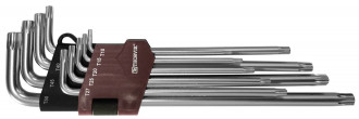 TTKL9S Набор ключей торцевых T-TORX® удлиненных с центрированным штифтом, Т10H-T50H, 9 предметов