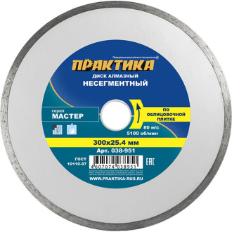 Алмазный диск ПРАКТИКА Мастер