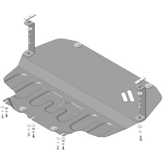 Стальная защита двигатель, КПП, Skoda Octavia, V=1.4-1.8T, 2008- ООО Трио Сервис MOTODOR