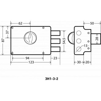 Накладной замок Аллюр ЗН 1-3-2
