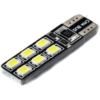 Лампа Вымпел T10-W5W 12SMD 2835 CAN BUS WHITE