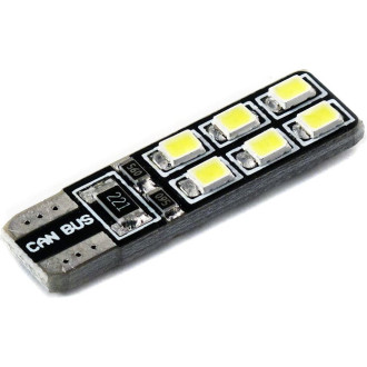Лампа Вымпел T10-W5W 12SMD 2835 CAN BUS WHITE
