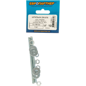 Шпилька ЕВРОПАРТНЕР М6x100 DIN976 (2 шт.)