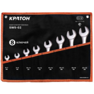 Набор рожковых ключей Кратон SWS-02