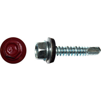 Кровельный саморез КРЕП-КОМП 5,5x19 RAL3003 красный рубин 250 шт.