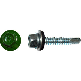 Кровельный саморез КРЕП-КОМП 5,5x19 RAL6002 зелёный 250 шт.