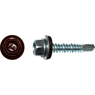 Кровельный саморез КРЕП-КОМП 5,5x25 RAL3005 красное вино 250 шт.