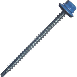 Кровельный саморез МЕТАЛЛСЕРВИС 4.8x70 RAL 5005 100 шт.