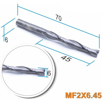 Спиральная двухзаходная фреза МНОГОФРЕЗ MF2x6.45