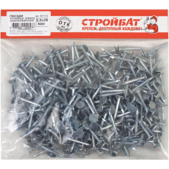 Толевые оцинкованные гвозди Стройбат 2,8x25 0,5 кг