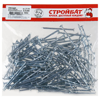 Винтовые гвозди Стройбат 3,0x60 0,5 кг