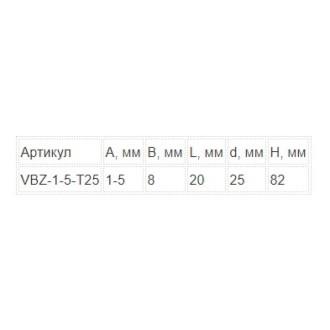 Вертикальный балочный зажим УМС 1-5 мм под трубу 25 мм