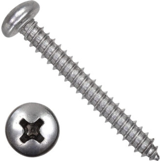 Остроконечный саморез ЦКИ DIN 7981 2.2x9.5, А2, Ph1, 200 шт.