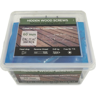 Саморезы Camo Hidden Wood Screws C4 60 мм, 350 шт.