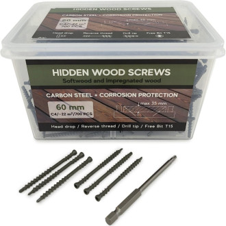 Саморезы Camo Hidden Wood Screws C4 60 мм, 700 шт.