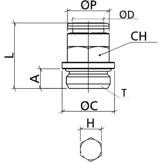 Фитинг CDC Pneumatics BPC 10G04