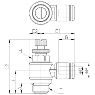 Дроссель CDC Pneumatics NSC 04G01