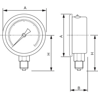 Манометр A-Flow G30-S-4G-50A-4bar