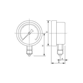 Манометр A-Flow G32-S-4G-63A-16bar