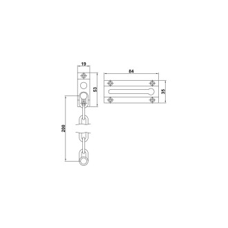 Цепь для двери Amig 735