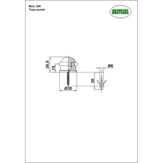 Дверной стопор Amig 200-30 A