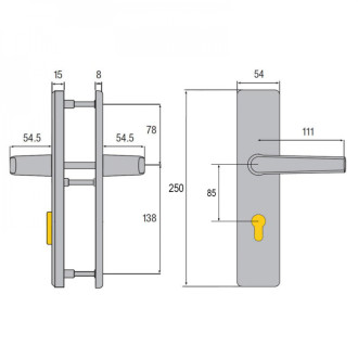 Бронированный гарнитур ABUS BLZS 85/8 DD F3 PZ85 Class ES