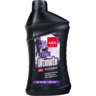 Четырехтактное полусинтетическое масло AEG Lubricants Ultimate SAE 5W30 API SJ/CF