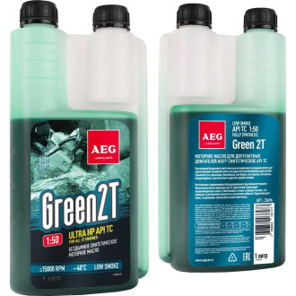 Синтетическое масло для двухтактных двигателей AEG Lubricants GreenHP 2T API TC 1л дозатор