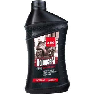 Полусинтетическое масло моторное для мотоциклов AEG Lubricants Balance 4Т SAE 10W40 JASO MA2 API