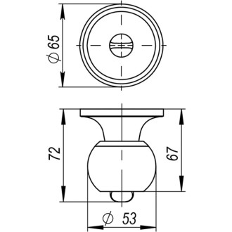 Ручка-защелка Ajax 6082 AB-E