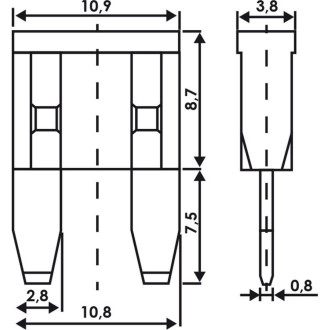 Флажковые мини предохранители Alca 670300