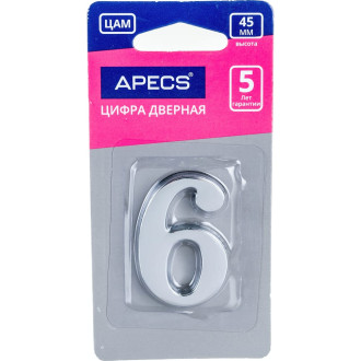 Цифра дверная APECS DN-01-6-Z-CR