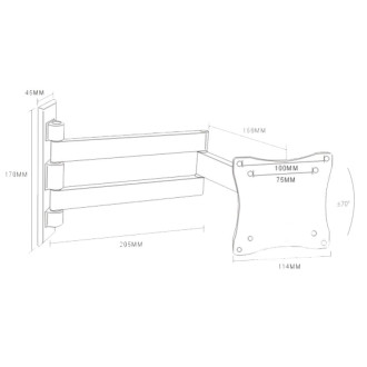 Tv кронштейн ARM MEDIA LCD 7101 white
