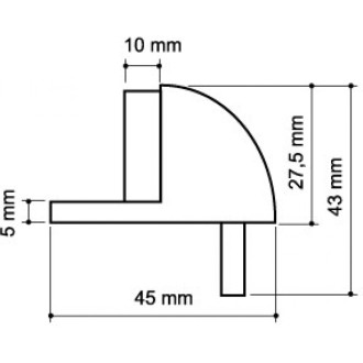 Напольный дверной упор Armadillo DH003ZA AB