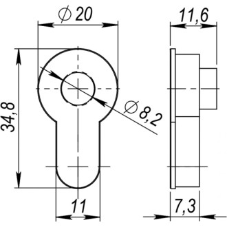 Накладка для CYLINDER CP-8 Armadillo 34049