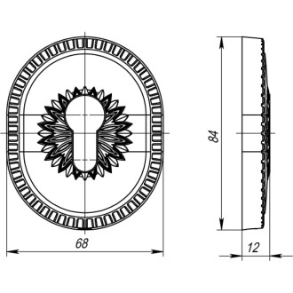 Накладка на цилиндр Armadillo ESC.C.CL/OV (ET-DEC CL) ABL-18
