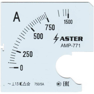 Шкала к амперметру AMP-771 ASTER SC771-750
