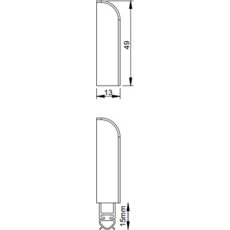 Автоматический порог накладной Athmer M-12 FS silver, silicone