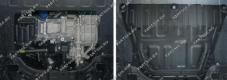 Защита картера и КПП Hyundai Solaris; Kia Rio; Kia Rio X (X-Line) AutoMax AM.2370.1